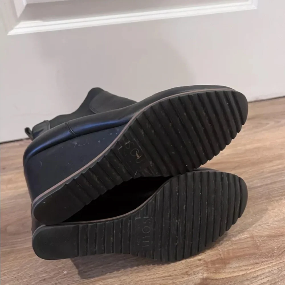 Black Wedge Ankle Boots - Picture 2 of 3
